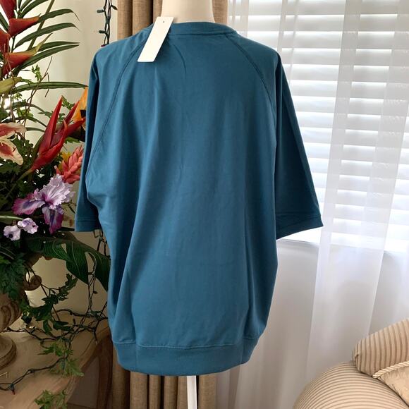 GU Uniqlo x Sesame Street Cookie Monster Half Sleeve Sweat Look T-shirt in Blue - Picture 8 of 10